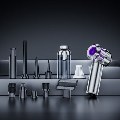 Silver and Purple 4-in-1 Cordless Handheld Vacuum Cleaner - Powerful 16KPa Suction with Brushless Motor, Blower & Air Pump - Image 8