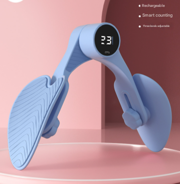 Blue Smart Kegel & Thigh Master with Counter - Adjustable Pelvic Floor Strengthening Device for Women, Inner Thigh & Glute Toner