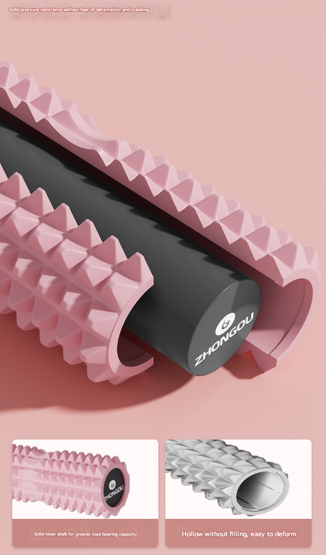 Purple High-Density 3D Trigger Point Foam Roller - Solid Core Massager for Deep Tissue Muscle Recovery & Yoga - Image 4