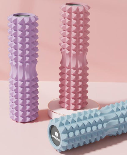 Blue High-Density 3D Trigger Point Foam Roller - Solid Core Massager for Deep Tissue Muscle Recovery & Yoga - Image 2