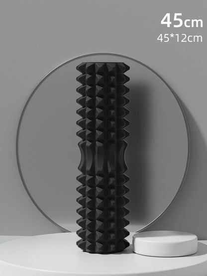 Black High-Density 3D Trigger Point Foam Roller - Solid Core Massager for Deep Tissue Muscle Recovery & Yoga - Image 8