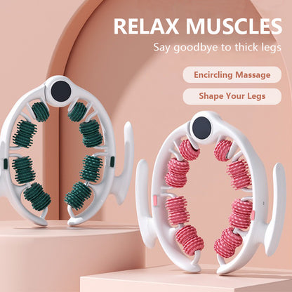 Pink U-Shape 360 Degree Massage Roller - Multi-Functional Leg, Arm & Neck Massager for Muscle Relief & Recovery - Image 2