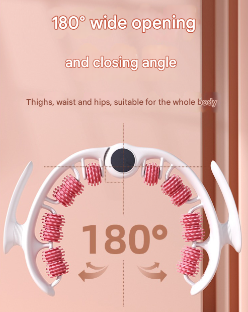 Pink U-Shape 360 Degree Massage Roller - Multi-Functional Leg, Arm & Neck Massager for Muscle Relief & Recovery - Image 6