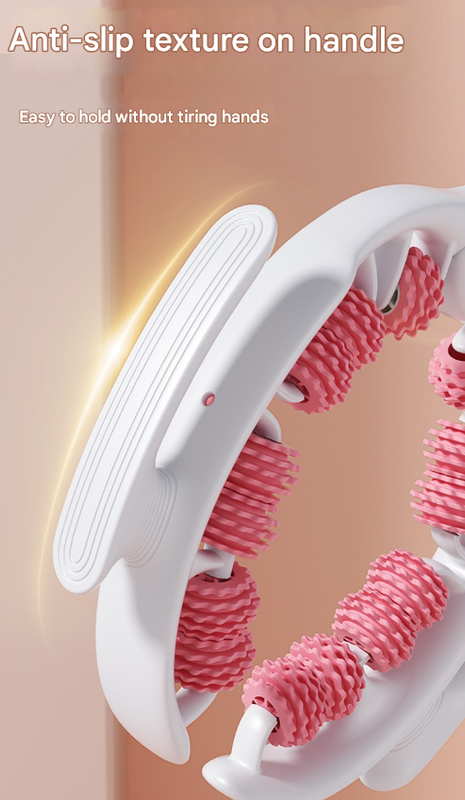 Pink U-Shape 360 Degree Massage Roller - Multi-Functional Leg, Arm & Neck Massager for Muscle Relief & Recovery - Image 7