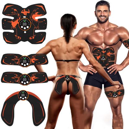 Black and Orange Ultimate EMS Muscle Stimulator Kit - USB Rechargeable Abdominal & Full Body Toner for Abs, Arms, and Glutes - Image 2