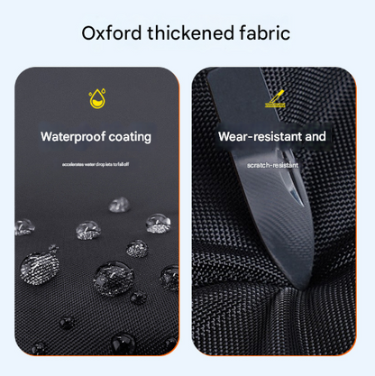 Size L Black And Orange All-Weather 210D Bicycle Cover - Waterproof & UV-Proof Outdoor Bike Protector with Lock Hole & Storage Bag - Image 3