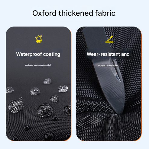 Size L Black All-Weather 210D Bicycle Cover - Waterproof & UV-Proof Outdoor Bike Protector with Lock Hole & Storage Bag - Image 3