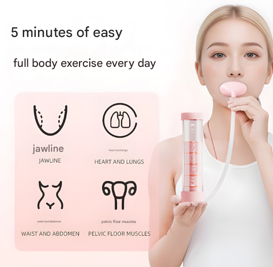 Pink Adjustable Breathing Exerciser & Respiratory Muscle Trainer - Lung Capacity, Core & Pelvic Floor Fitness Tool - Image 4