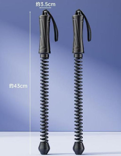 Black Cordless Battle Ropes - Heavy Duty Spring Steel Power Trainers for Full Body Strength & Cardio Workout - Image 3