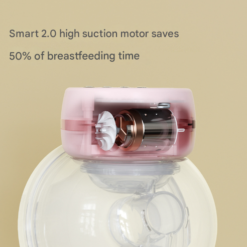 Blue Hands-Free Wearable Electric Breast Pump - Portable, Quiet & Rechargeable with LED Display - Image 4