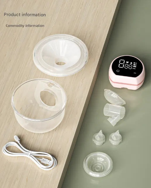 Blue Hands-Free Wearable Electric Breast Pump - Portable, Quiet & Rechargeable with LED Display - Image 7