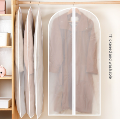 Black Edge 10-Pack Hanging Garment Bags for Closet Storage - Translucent Dust-Proof Suit Covers, Washable & Reusable Coat Protectors (2 Sizes) - Image 7