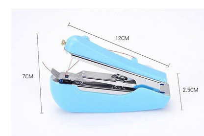 2 Pcs White Portable Mini Handheld Sewing Machine - Manual Stitching Tool for Quick Fabric Repairs - Image 3