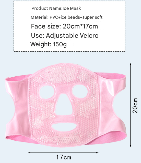 Purple Reusable Cooling Gel Bead Face Mask and Eye Mask Set - Soothing Therapy for Puffy Eyes, Headaches and Facial Relaxation - Image 3