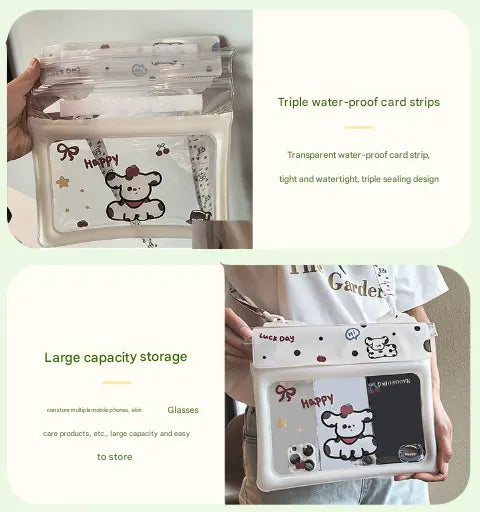 2 Pcs Black Cute Floating Waterproof Pouch - Touch-Sensitive Screen & Adjustable Strap - Image 7