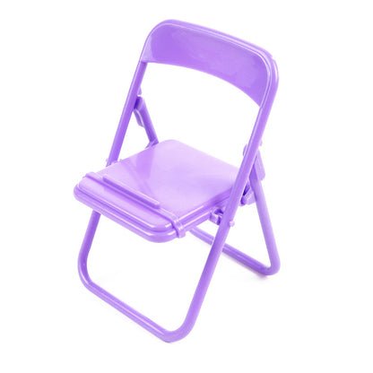 Color Mixing Adorable Mini Folding Chair Phone Stand - 4 Pack Cute Desktop Holder for Hands-Free Viewing - Image 8