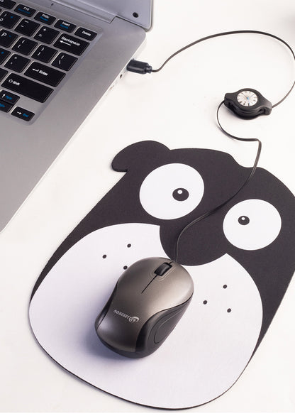 Blue and Black Portable Mini USB-C Mouse with Retractable Cable - Silent Click Travel Mouse for Laptop, MacBook, Tablet - Image 7