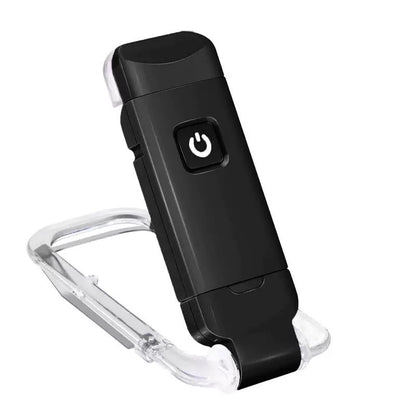 2 Pcs Black USB Rechargeable Clip-on LED Book Light - 3 Color Modes & Dimmable Brightness for Eye-Caring Reading