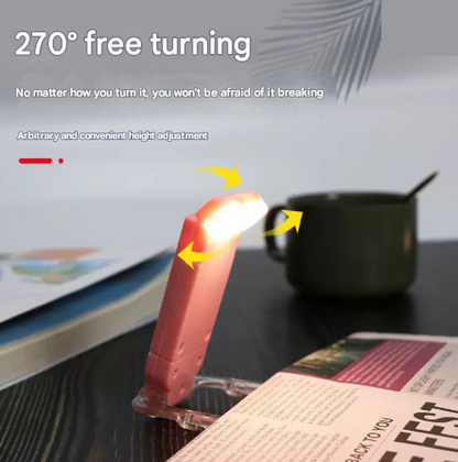 2 Pcs Blue USB Rechargeable Clip-on LED Book Light - 3 Color Modes & Dimmable Brightness for Eye-Caring Reading - Image 4