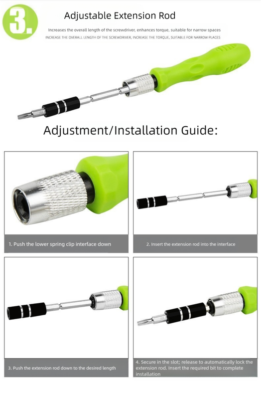Green 32-in-1 Precision Screwdriver Set - Magnetic Repair Tool Kit for Electronics, Phone & PC - Image 6