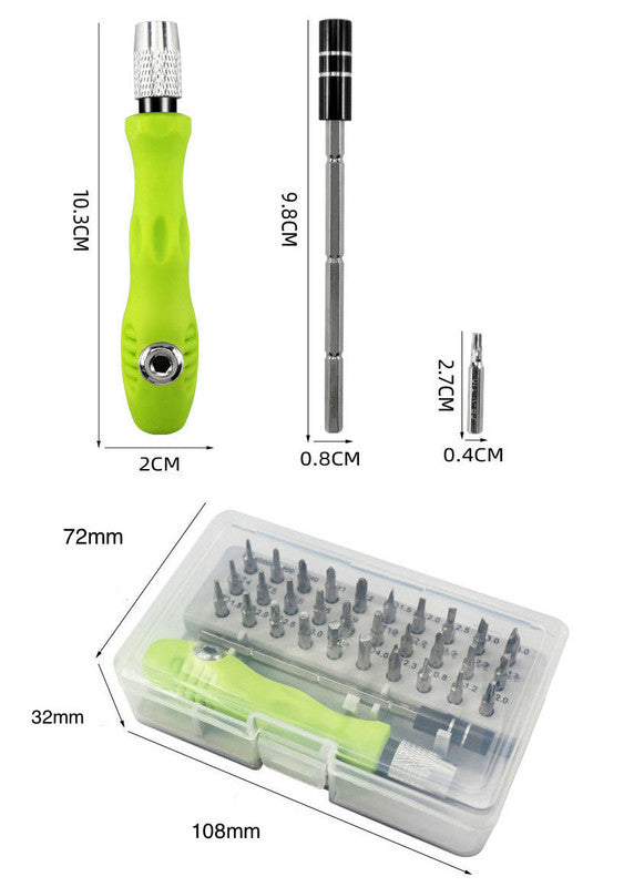 Green 32-in-1 Precision Screwdriver Set - Magnetic Repair Tool Kit for Electronics, Phone & PC - Image 7