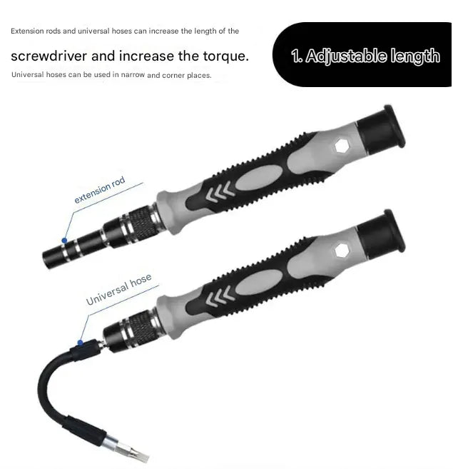 Red and Black Professional 115-in-1 Precision Screwdriver Set - Magnetic Repair Tool Kit for PC, Laptop, Phone & Electronics - Image 3