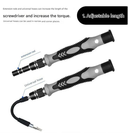 Red and Black Professional 115-in-1 Precision Screwdriver Set - Magnetic Repair Tool Kit for PC, Laptop, Phone & Electronics - Image 3