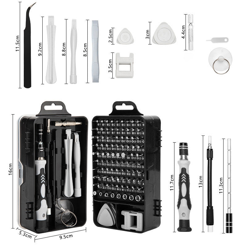 Purple and Black Professional 115-in-1 Precision Screwdriver Set - Magnetic Repair Tool Kit for PC, Laptop, Phone & Electronics - Image 2