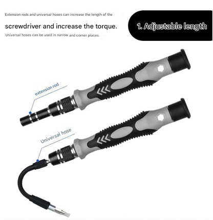 Purple and Black Professional 115-in-1 Precision Screwdriver Set - Magnetic Repair Tool Kit for PC, Laptop, Phone & Electronics - Image 3