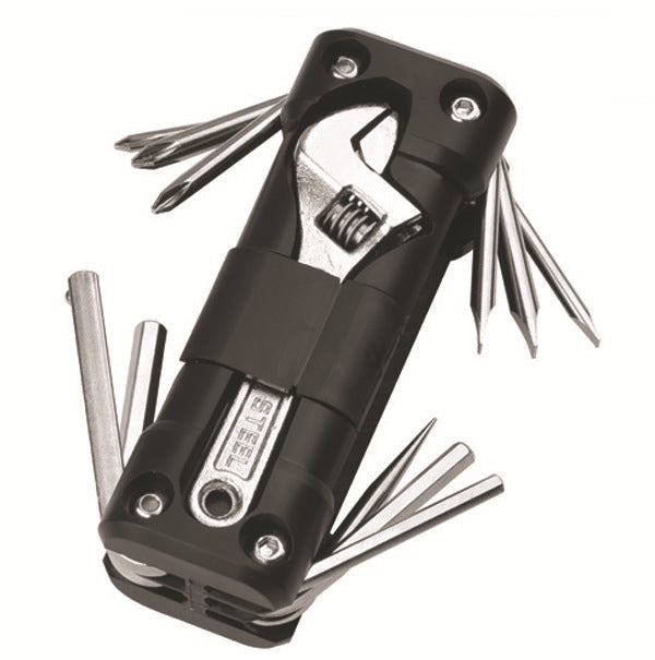 Green Versatile 16-in-1 Bike & Motorcycle Multi-Tool - Portable Repair Kit with Adjustable Wrench - Image 3