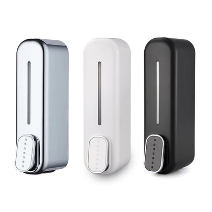 2 Pcs White Modern Wall-Mounted Press Soap Dispenser - 300ml Refillable Pump for Bathroom & Kitchen - Image 2