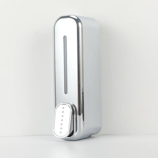 2 Pcs Silver Modern Wall-Mounted Press Soap Dispenser - 300ml Refillable Pump for Bathroom & Kitchen