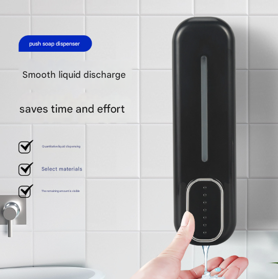 2 Pcs Silver Modern Wall-Mounted Press Soap Dispenser - 300ml Refillable Pump for Bathroom & Kitchen - Image 4