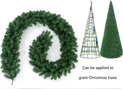 Classic Green Lush Artificial Christmas Garland - 2.7m Green Pine Vine with 280 Tips for Holiday Decor - Image 4