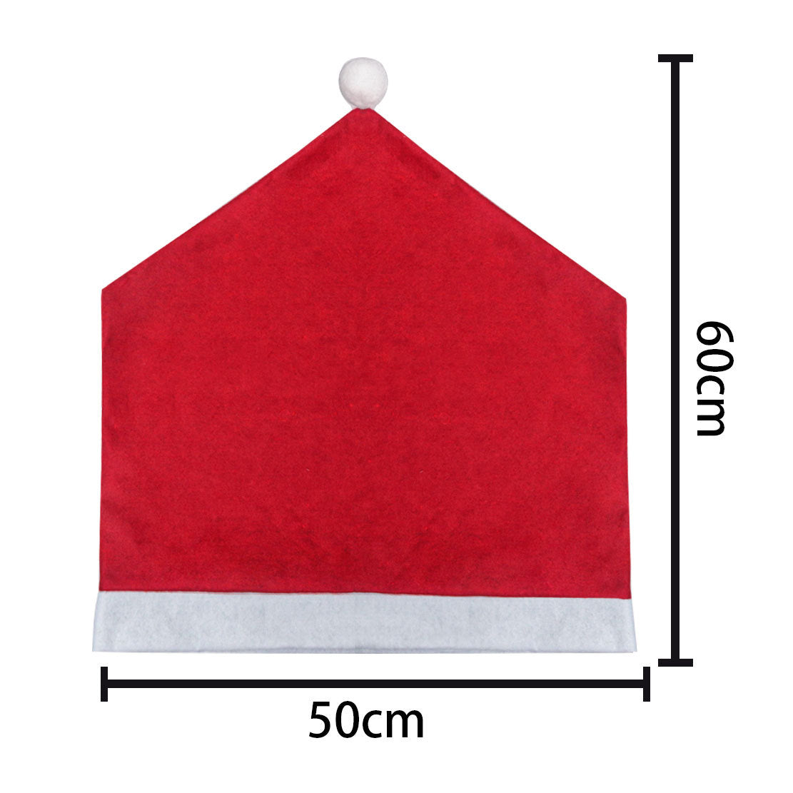 Red Festive Santa Hat Dining Chair Covers - Set of 8 for Holiday Party Decoration - Image 3