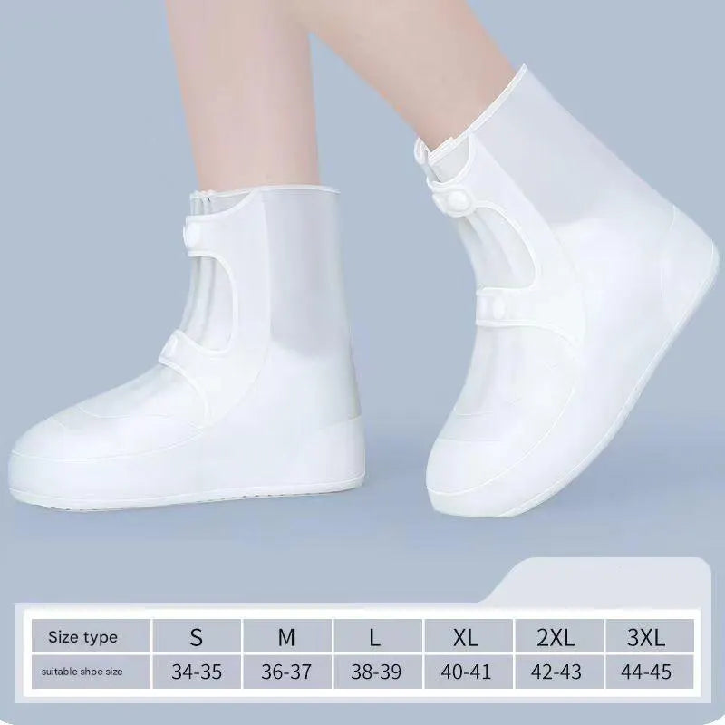 2 Pcs Size 2XL Dark Grey Reusable Waterproof Shoe Covers - Heavy Duty Non-Slip Rain Boot Protectors - Image 5
