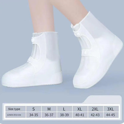 2 Pcs Size 2XL Dark Grey Reusable Waterproof Shoe Covers - Heavy Duty Non-Slip Rain Boot Protectors - Image 5