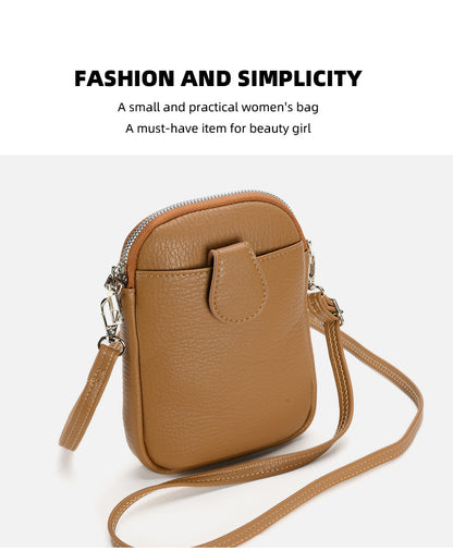 Green Chic Crossbody Phone Bag - Womens PU Leather Mini Shoulder Purse with Adjustable Strap - Image 3