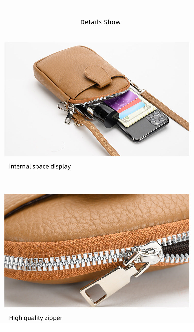 Green Chic Crossbody Phone Bag - Womens PU Leather Mini Shoulder Purse with Adjustable Strap - Image 8