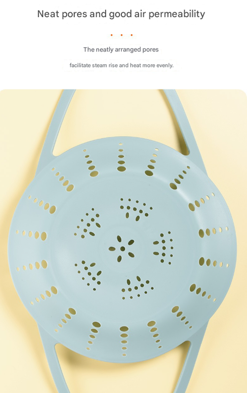 Large Blue Flexible Silicone Steamer Basket with Heat-Resistant Handles - Food-Grade Vegetable Steamer Insert for Pots & Pans - Image 6