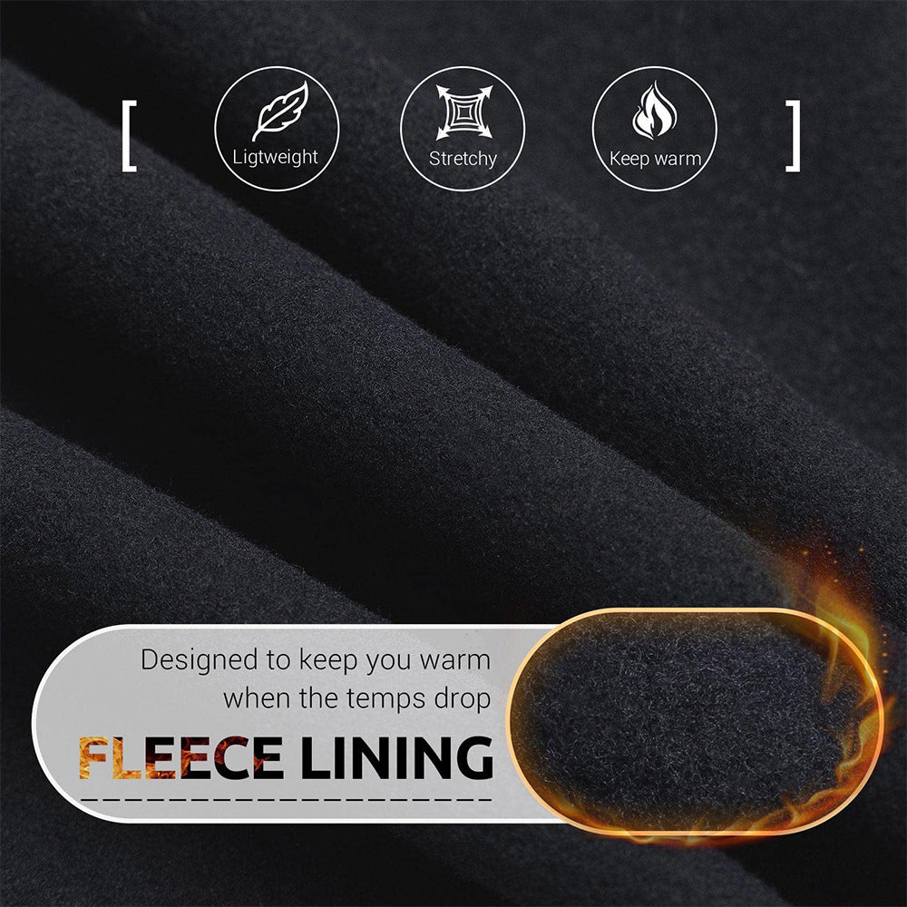 Size M Grey Women's Mid Waist Plush Leggings with Pockets - Autumn and Winter Leggings with Pockets - Image 3