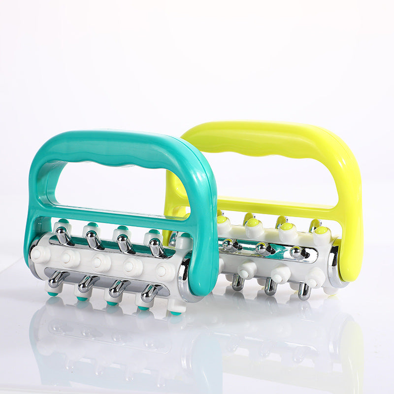 Blue Ergonomic Body Roller Massager - Handheld Deep Tissue Tool for Muscle Relief and Fascia Release - Image 3
