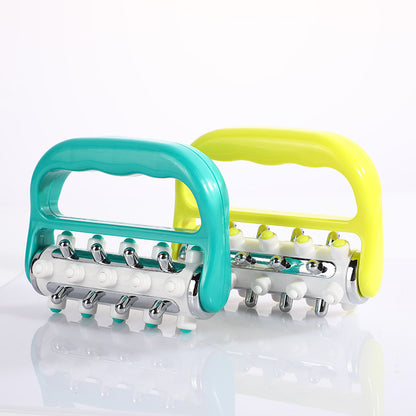 Blue Ergonomic Body Roller Massager - Handheld Deep Tissue Tool for Muscle Relief and Fascia Release - Image 3