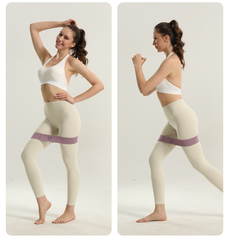 Colorful Fabric Resistance Bands for Legs and Glutes - Set of 4 Non-Slip Workout Loops - Image 5