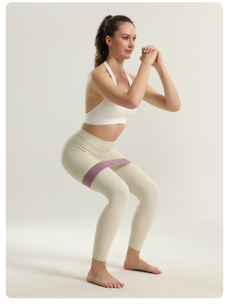 Colorful Fabric Resistance Bands for Legs and Glutes - Set of 4 Non-Slip Workout Loops - Image 6