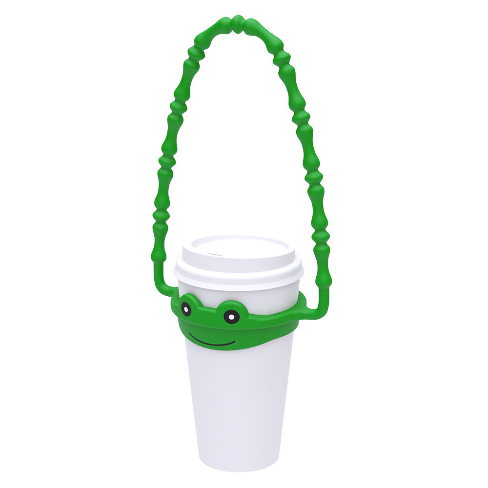 2 Pcs Green Frog Adorable Animal Silicone Cup Carrier - Portable Reusable Handle for Water Cup(cup not included) - Image 7