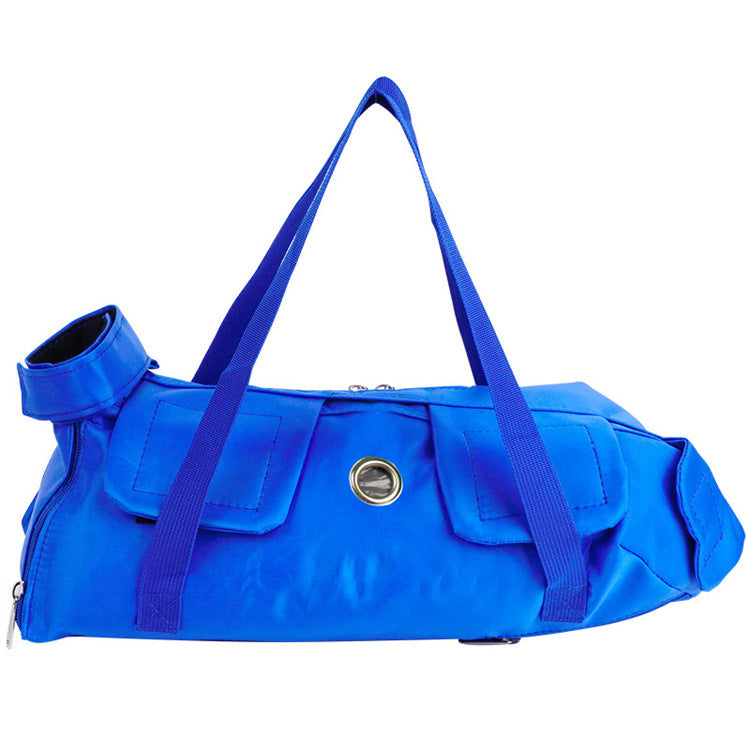 Size S Blue Multi-Functional Cat Grooming Bag - Anti-Scratch Restraint Pouch for Nail Trimming and Vet Visits