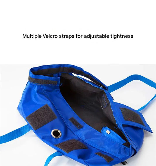 Size M Orange Multi-Functional Cat Grooming Bag - Anti-Scratch Restraint Pouch for Nail Trimming and Vet Visits - Image 7
