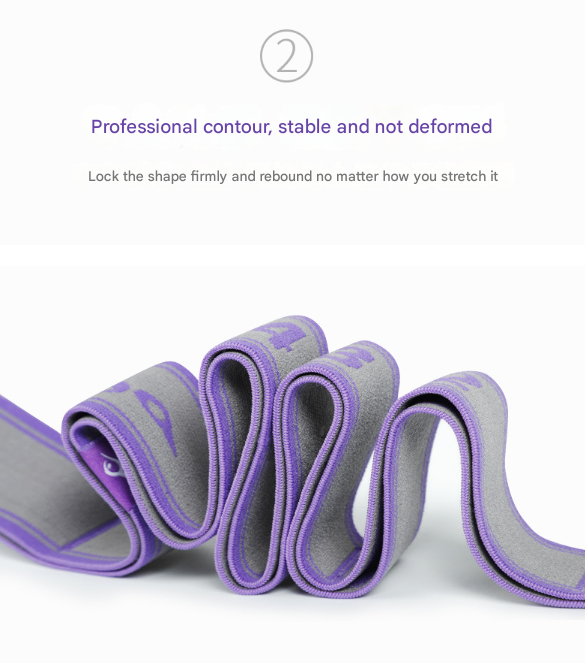Blue and Purple 9-Loop Yoga Stretch Strap - Numbered Band for Flexibility and Physical Therapy - Image 7