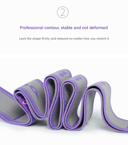 Pink 9-Loop Yoga Stretch Strap - Numbered Band for Flexibility and Physical Therapy - Image 7